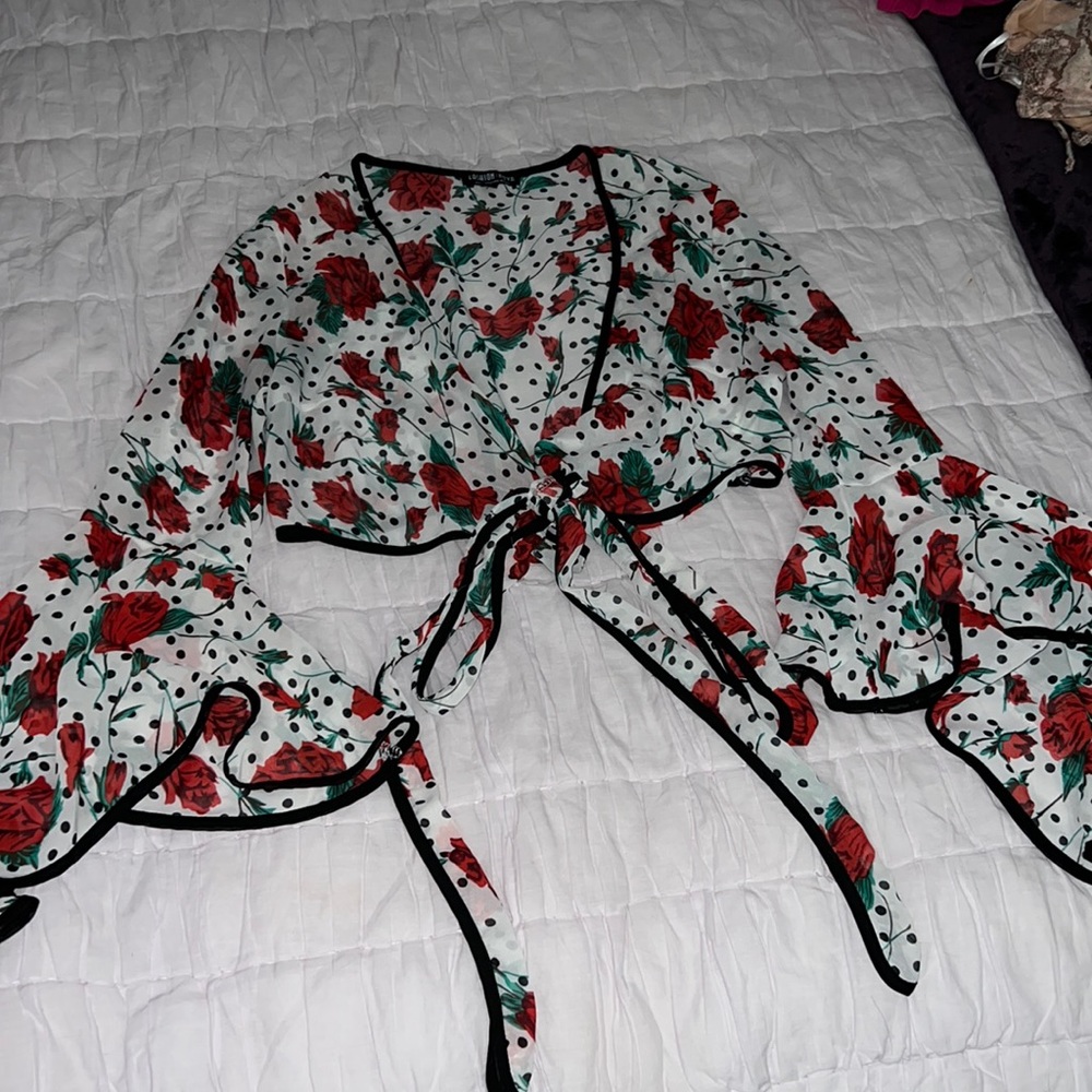 Rose crop top